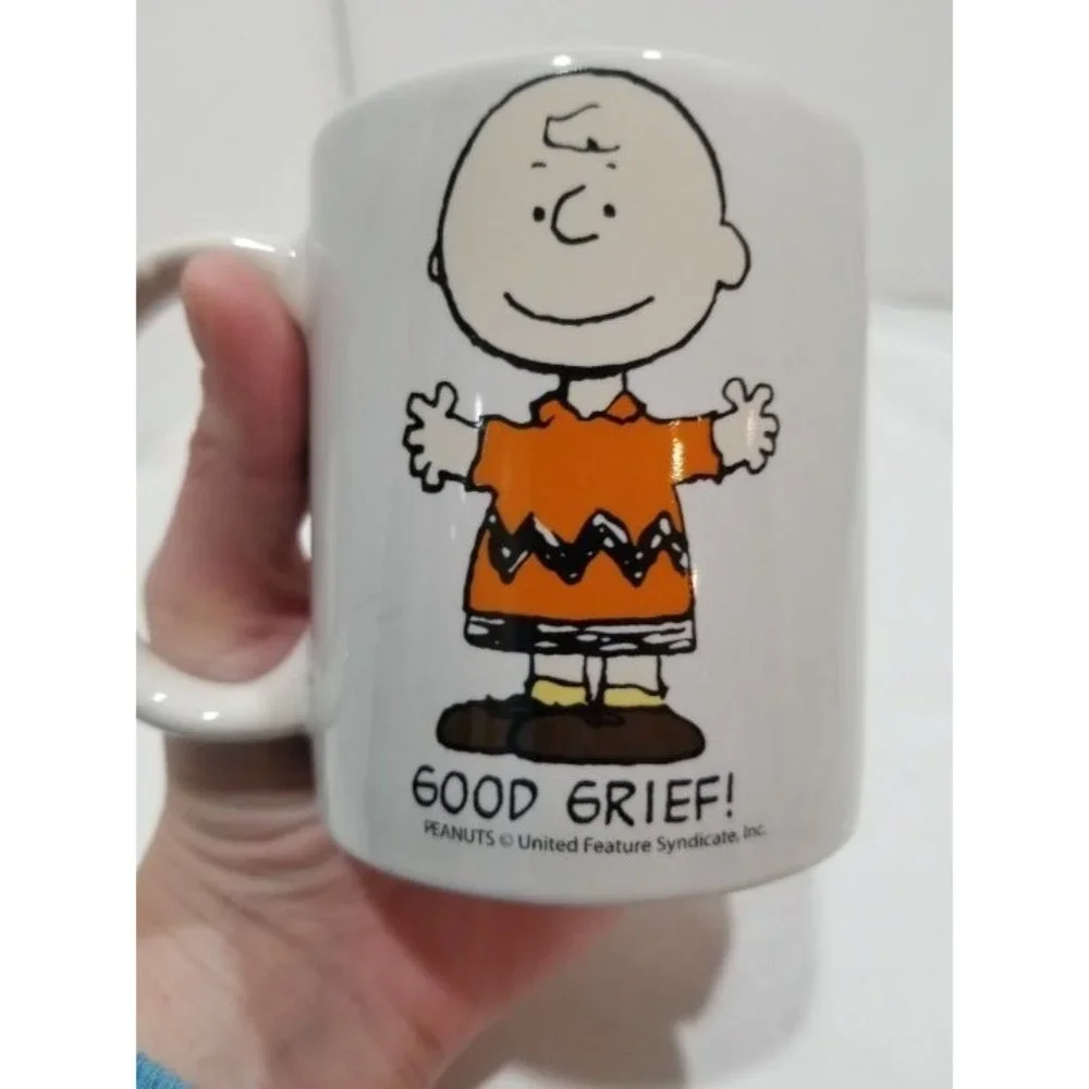 CHARLIE BROWN PEANUTS GOOD GRIEF COFFEE MUG 10‎ oz Standard Size Collectible